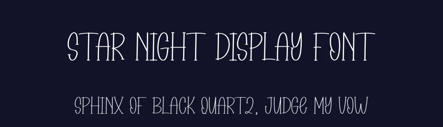 Star Night Display Font by andikastudio — Display Font — thumbnail 2