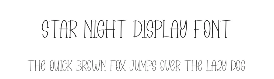 Star Night Display Font by andikastudio — Display Font