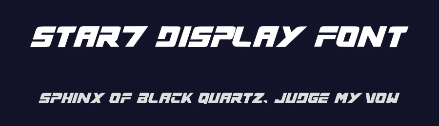 Star7 Display Font by GFRcreative — Display Font — thumbnail 2