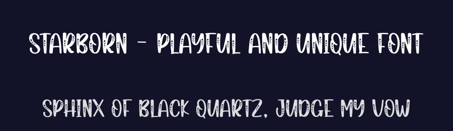 Starborn – Playful And Unique Font by creativeletter — Display Font — thumbnail 2
