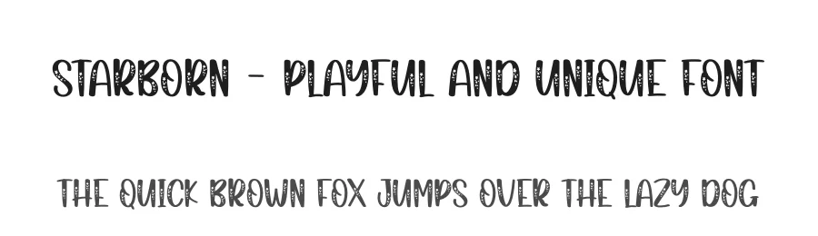 Starborn – Playful And Unique Font by creativeletter — Display Font