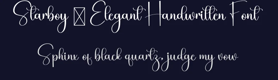 Starboy – Elegant Handwritten Font by freshtypeink — Script Handwritten Font — thumbnail 2