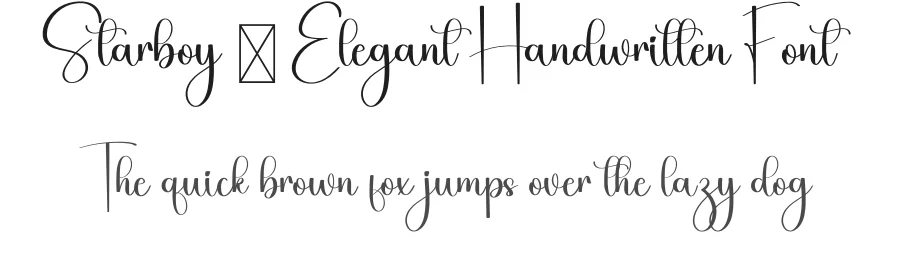 Starboy – Elegant Handwritten Font by freshtypeink — Script Handwritten Font
