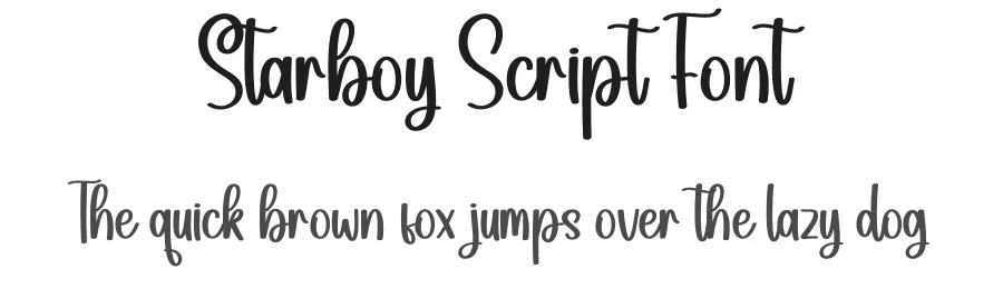 Starboy Script Font by creativeletter — Script Handwritten Font