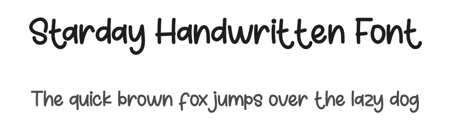 Starday Handwritten Font by creativeletter — Script Handwritten Font