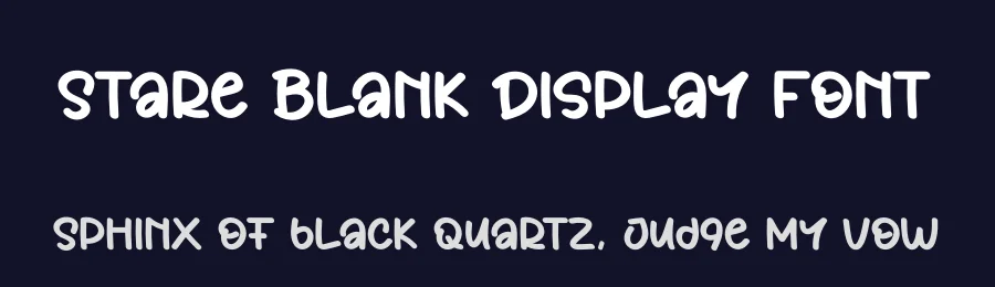 Stare Blank Display Font by creativeletter — Display Font — thumbnail 2