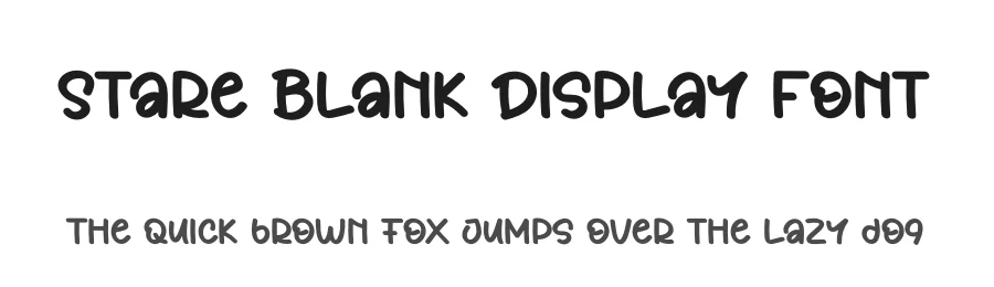 Stare Blank Display Font by creativeletter — Display Font