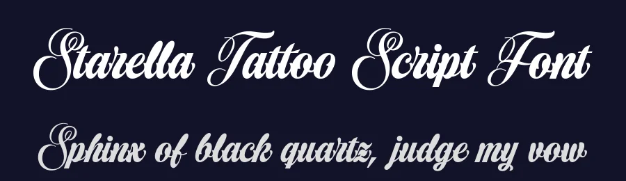 Starella Tattoo Script Font by Mans Greback — Script Handwritten Font — thumbnail 2