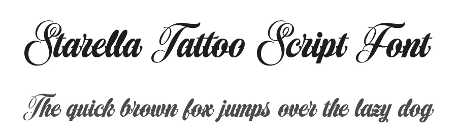 Starella Tattoo Script Font by Mans Greback — Script Handwritten Font