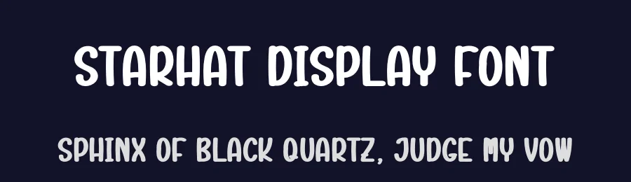 Starhat Display Font by creativeletter — Display Font — thumbnail 2