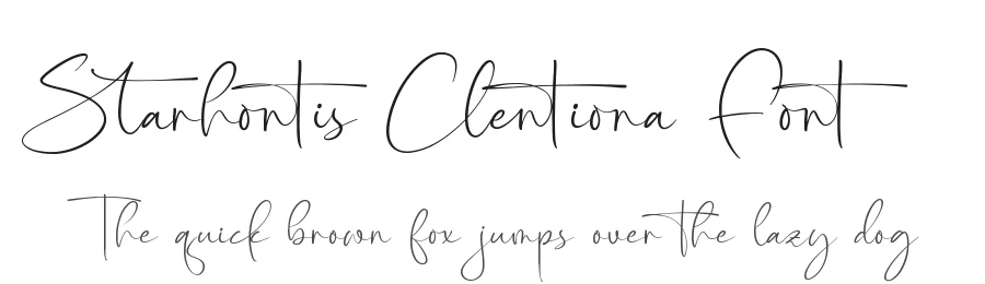 Starhontis Clentiona Font by stylishtype.co — Script Handwritten Font