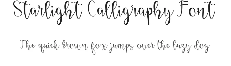 Starlight Calligraphy Font by letterfonts — Script Handwritten Font