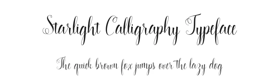 Starlight Calligraphy Typeface by stripesstudio — Script Handwritten Font