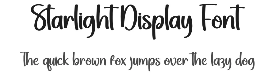 Starlight Display Font by andikastudio — Script Handwritten Font