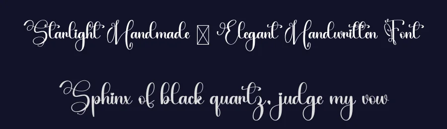 Starlight Handmade – Elegant Handwritten Font by freshtypeink — Script Handwritten Font — thumbnail 2