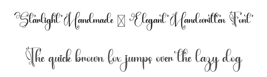 Starlight Handmade – Elegant Handwritten Font by freshtypeink — Script Handwritten Font