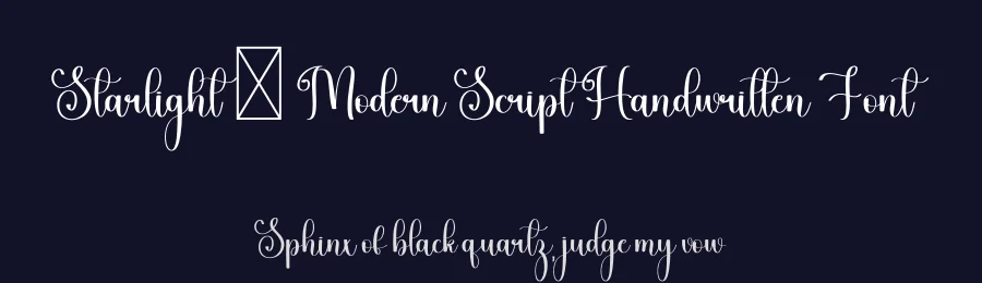 Starlight – Modern Script Handwritten Font by freshtypeink — Script Handwritten Font — thumbnail 2