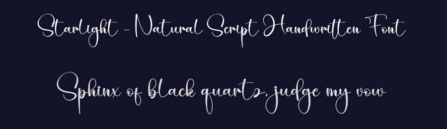 Starlight – Natural Script Handwritten Font by creativeletter — Script Handwritten Font — thumbnail 2