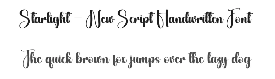 Starlight – New Script Handwritten Font by creativeletter — Script Handwritten Font
