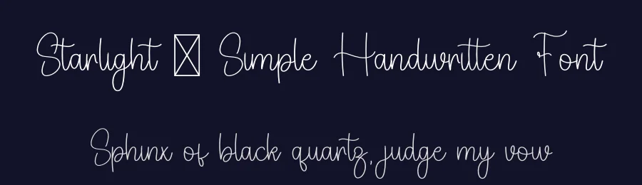 Starlight – Simple Handwritten Font by freshtypeink — Script Handwritten Font — thumbnail 2
