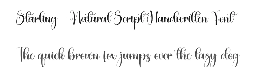 Starling – Natural Script Handwritten Font by creativeletter — Script Handwritten Font