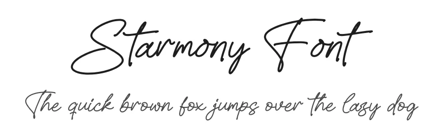 Starmony Font by glorytype — Script Handwritten Font