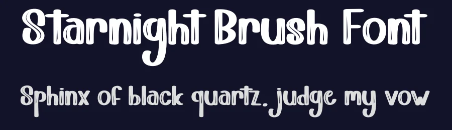 Starnight Brush Font by andikastudio — Display Font — thumbnail 2