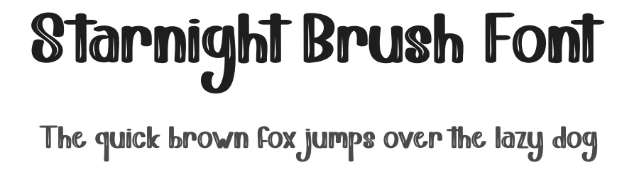 Starnight Brush Font by andikastudio — Display Font