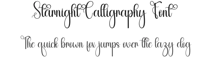 Starnight Calligraphy Font by andikastudio — Script Handwritten Font