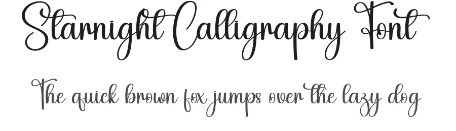 Starnight Calligraphy Font by creativeletter — Script Handwritten Font