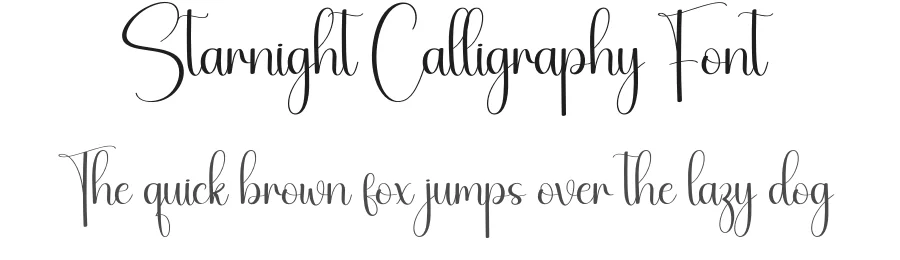 Starnight Calligraphy Font by creativeletter — Script Handwritten Font