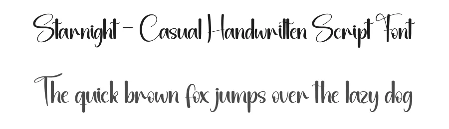 Starnight β Casual Handwritten Script Font by andikastudio β Display Font