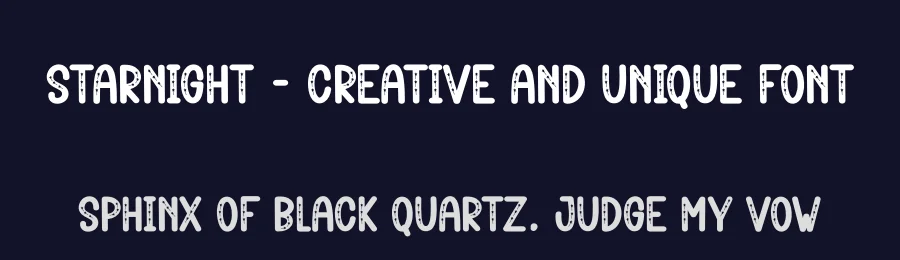 Starnight – Creative And Unique Font by creativeletter — Display Font — thumbnail 2