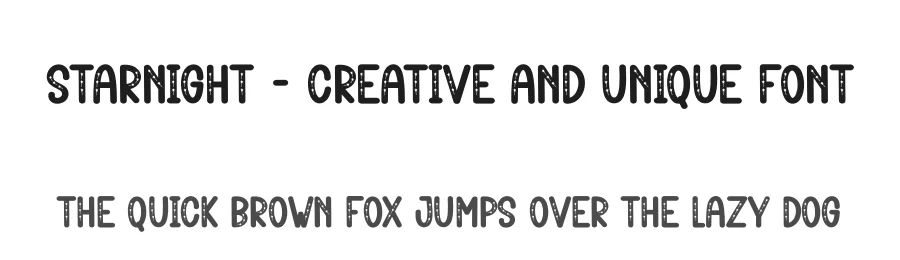 Starnight – Creative And Unique Font by creativeletter — Display Font