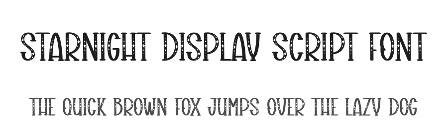 Starnight Display Script Font by creativeletter — Script Handwritten Font