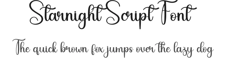 Starnight Script Font by andikastudio — Script Handwritten Font