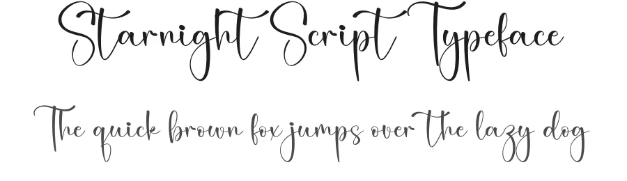 Starnight Script Typeface by creativeletter — Script Handwritten Font