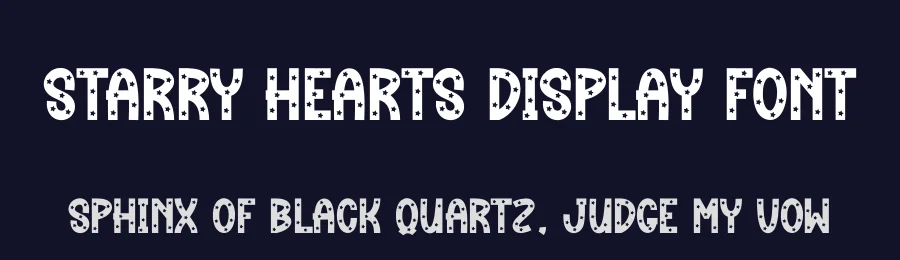 Starry Hearts Display Font by andikastudio — Display Font — thumbnail 2