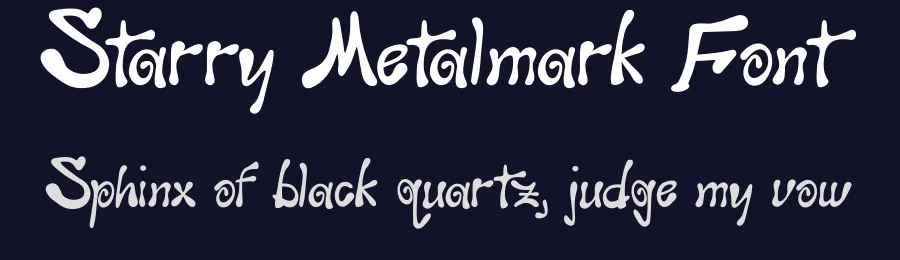 Starry Metalmark Font by Cerasus Designs — Display Font — thumbnail 2
