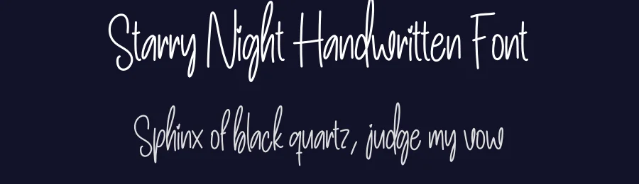 Starry Night Handwritten Font by creativeletter — Script Handwritten Font — thumbnail 2