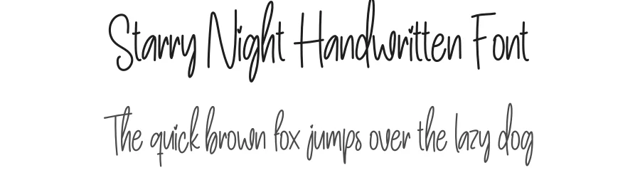 Starry Night Handwritten Font by creativeletter — Script Handwritten Font