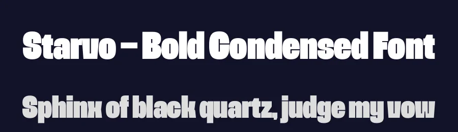 Starvo – Bold Condensed Font by limitype — Decorative Font — thumbnail 2
