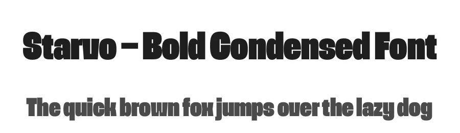 Starvo – Bold Condensed Font by limitype — Decorative Font