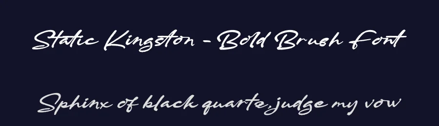Static Kingston – Bold Brush Font by stylishtype.co — Script Handwritten Font — thumbnail 2