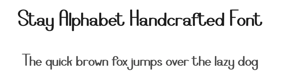 Stay Alphabet Handcrafted Font by freshtypeink — Display Font