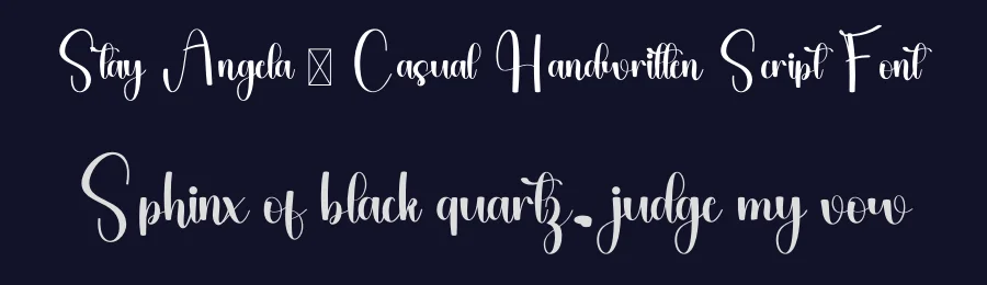 Stay Angela – Casual Handwritten Script Font by freshtypeink — Script Handwritten Font — thumbnail 2