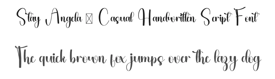 Stay Angela – Casual Handwritten Script Font by freshtypeink — Script Handwritten Font