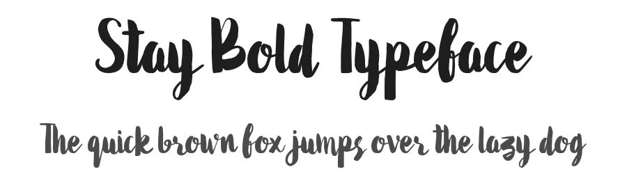 Stay Bold Typeface by Typeface — Script Handwritten Font
