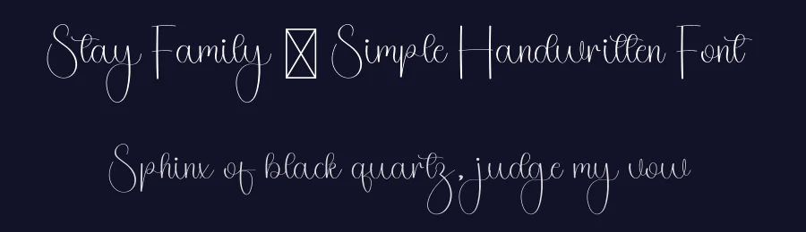 Stay Family – Simple Handwritten Font by freshtypeink — Script Handwritten Font — thumbnail 2