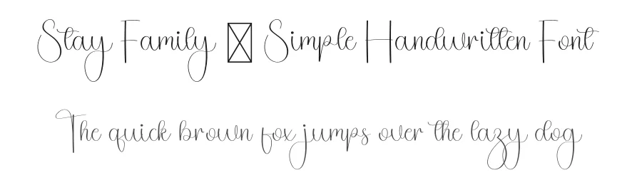 Stay Family – Simple Handwritten Font by freshtypeink — Script Handwritten Font